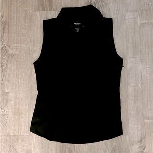 Express Stretch Sleeveless Portofino Shirt - Black